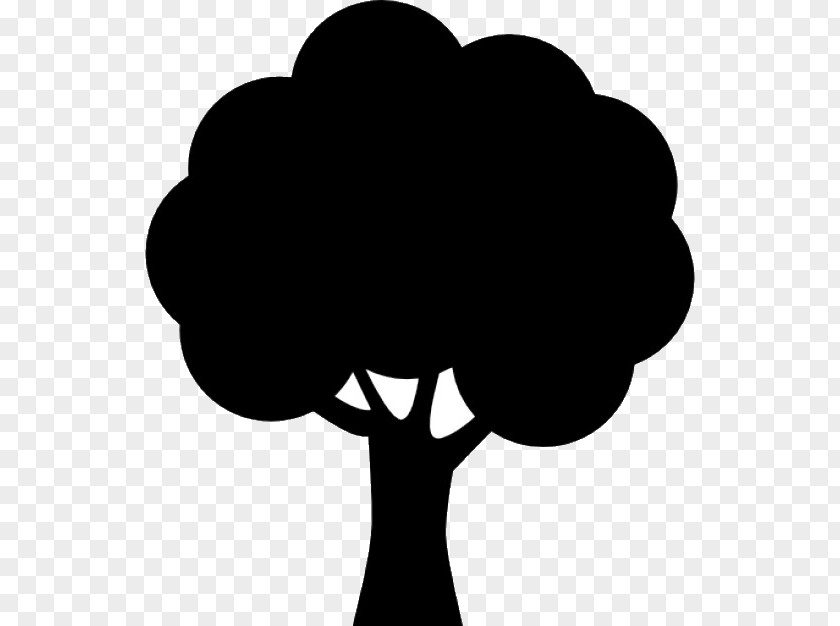 Symbol Cloud Oak Tree Silhouette PNG