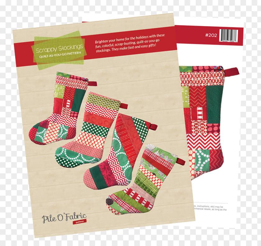 Christmas Stocking Pattern Stockings Textile Sewing PNG