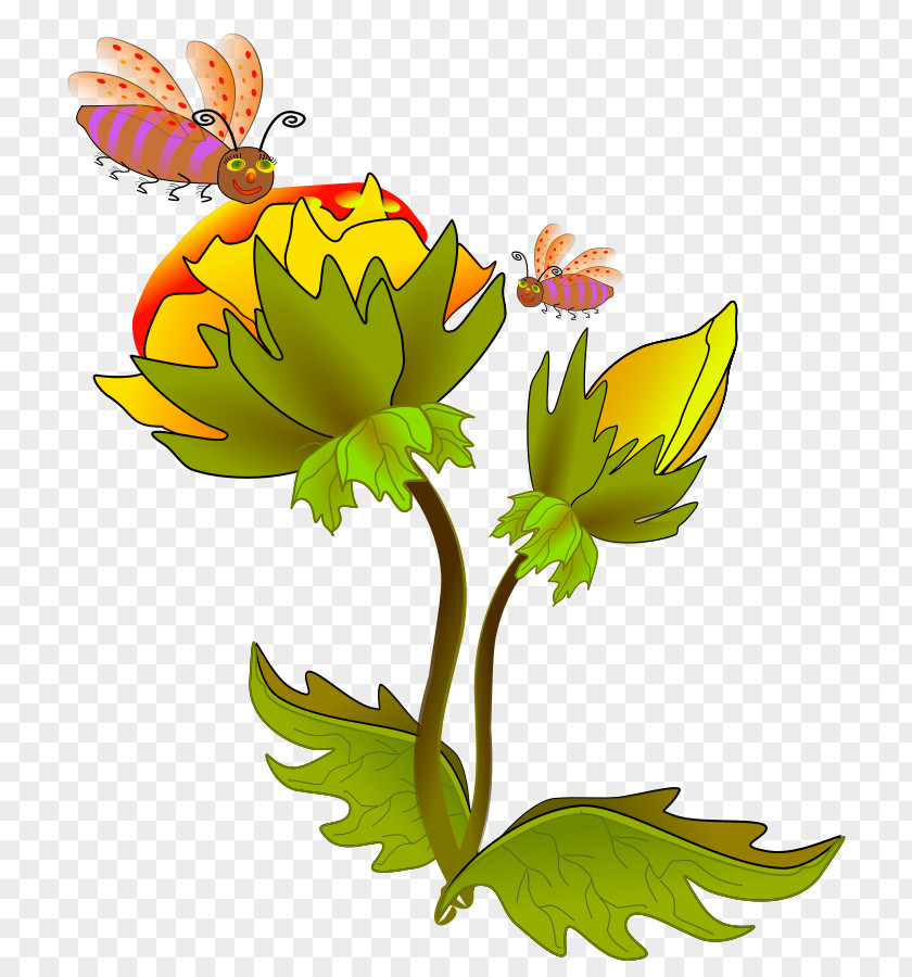 Herbaceous Plant Pedicel Watercolor Flower Wreath PNG