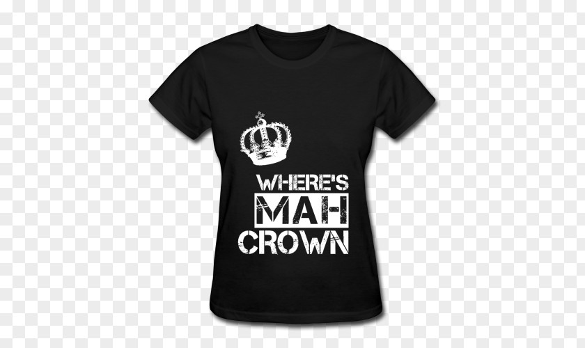 Ladies Crown T-shirt Crew Neck Top Hoodie PNG