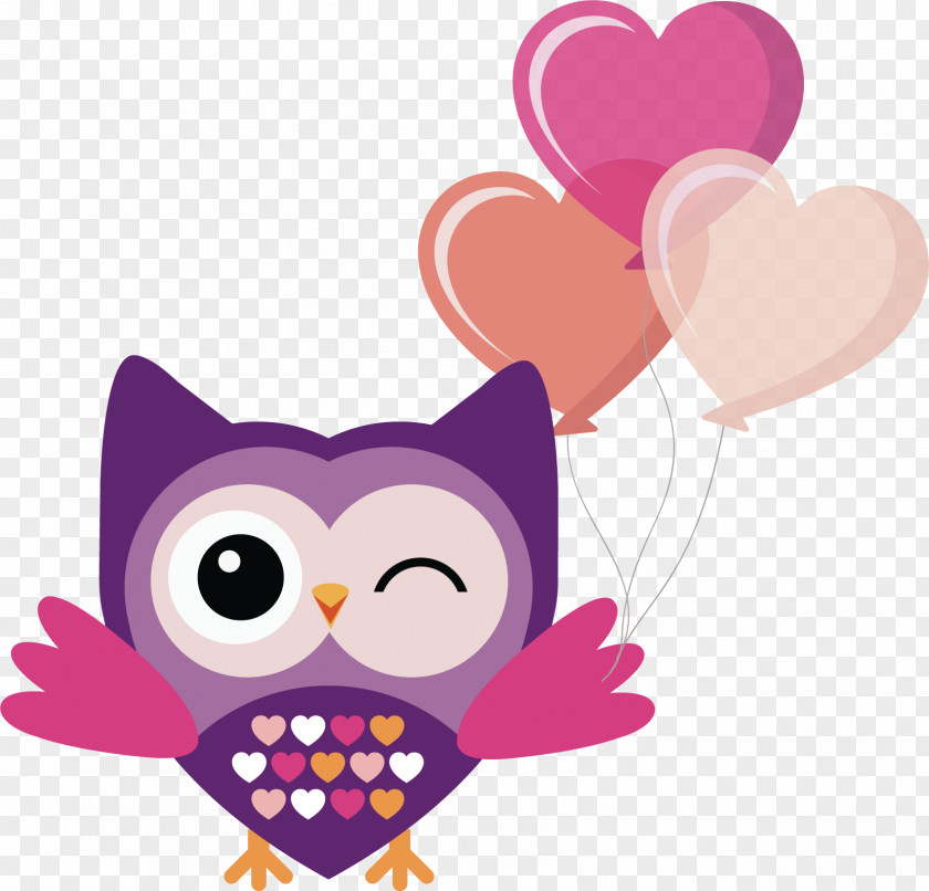 Owl Love Heart Valentine's Day Feeling PNG