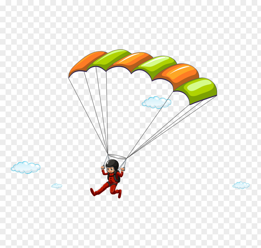 Parachute Cartoon Illustration PNG