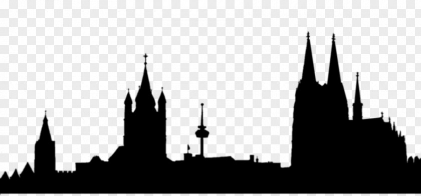 Silhouette Skyline Cologne PNG