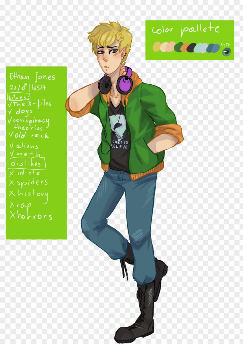 Ethan Human Behavior Green Cartoon Costume Character PNG