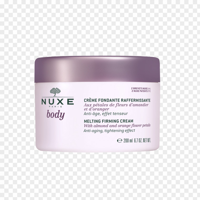 Prunus Dulcis Lotion Nuxe Body Melting Firming Cream Exfoliation Shower Gel PNG