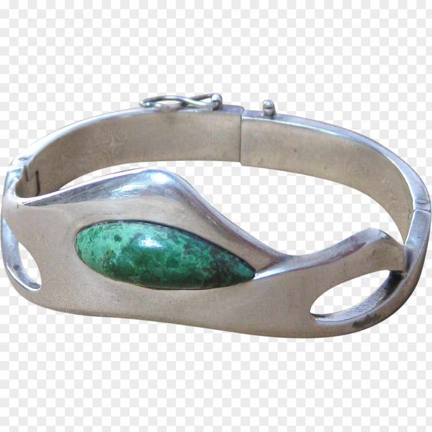 Silver Turquoise Bangle Platinum PNG
