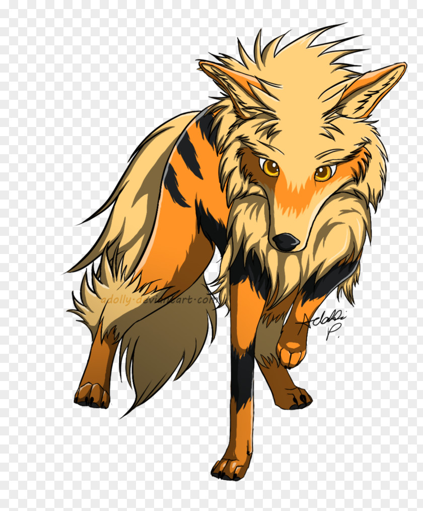 Arcanine Red Fox Digital Art DeviantArt Illustration PNG