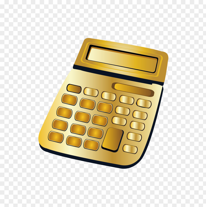Vector Calculator Yellow PNG