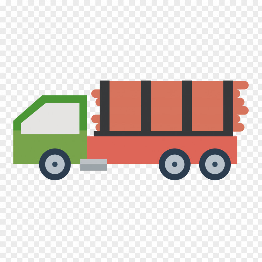 Vector Cartoon Pickup Truck PNG