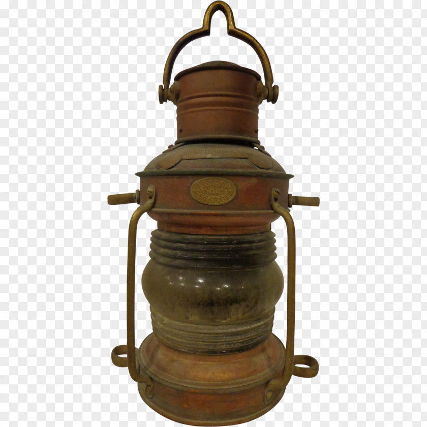 Anchor Light Lantern Brass Ship Oil Lamp PNG