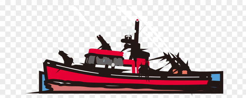 Cartoon Painted Boats Watercraft Cargo Ship PNG