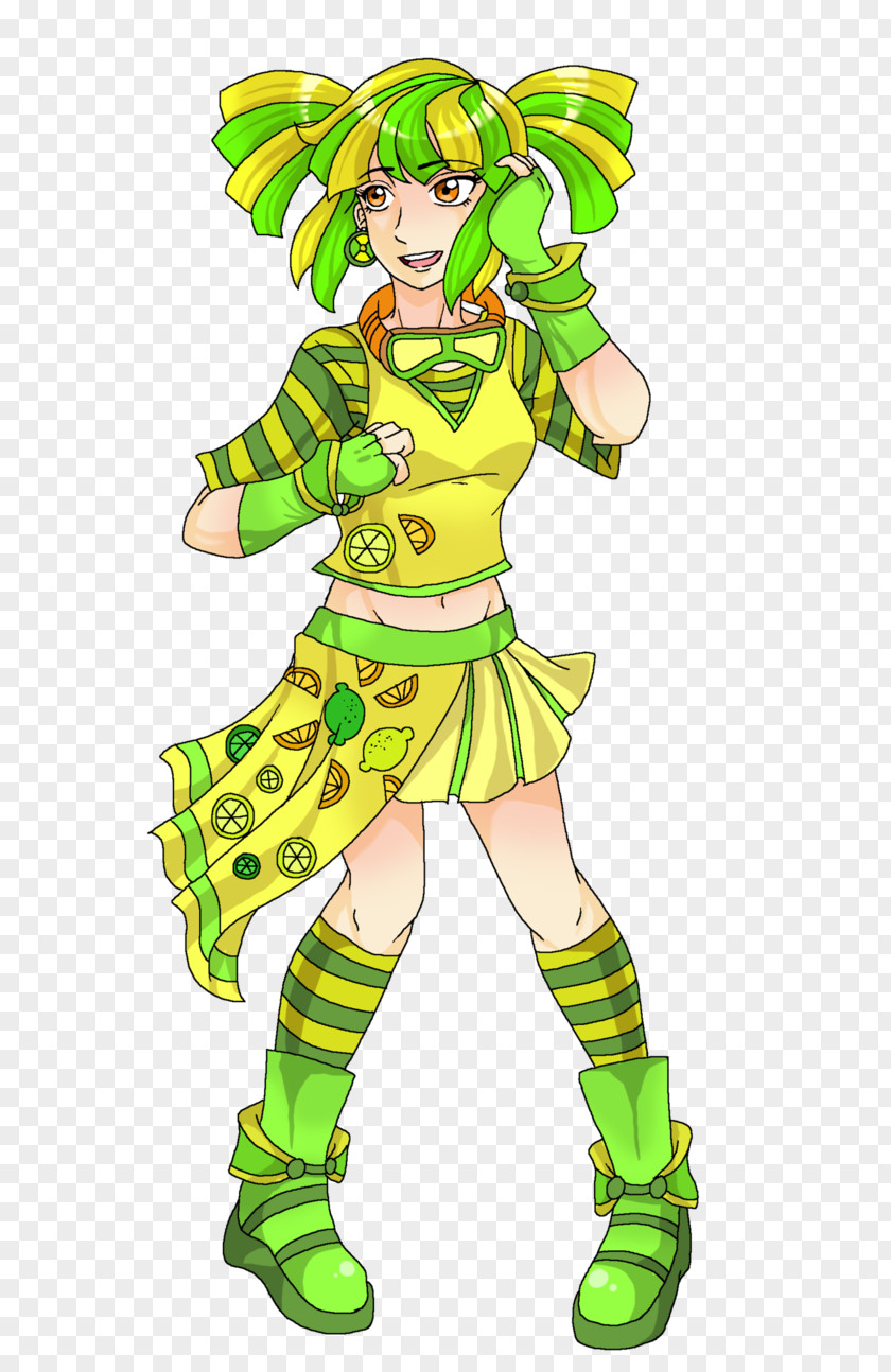 Creative Twist Pony Citrus Costume Sketch PNG