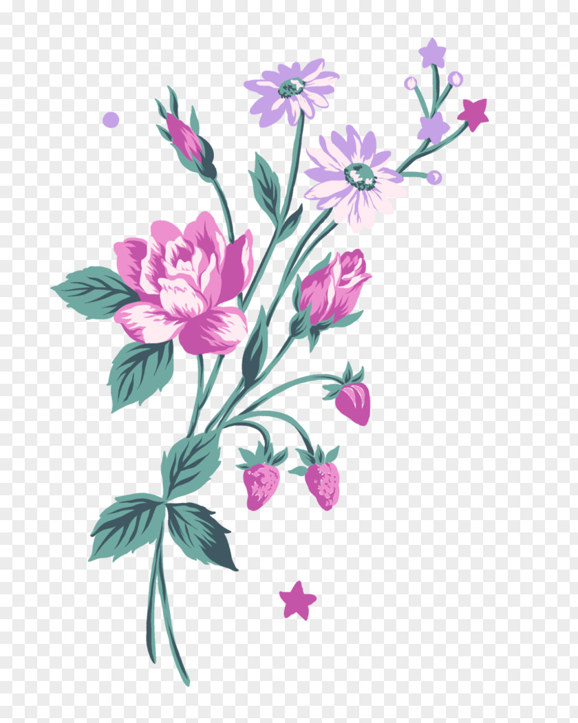 Design Flower Watercolor Painting PNG