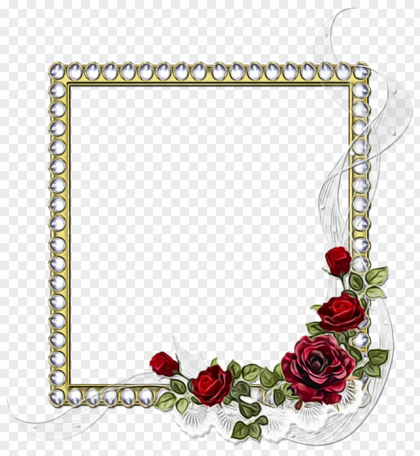 Flower Plant Watercolor Floral Frame PNG