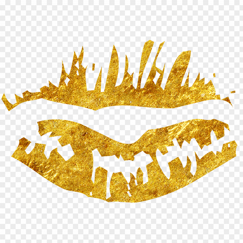 Lipstick Lip Gold Clip Art PNG
