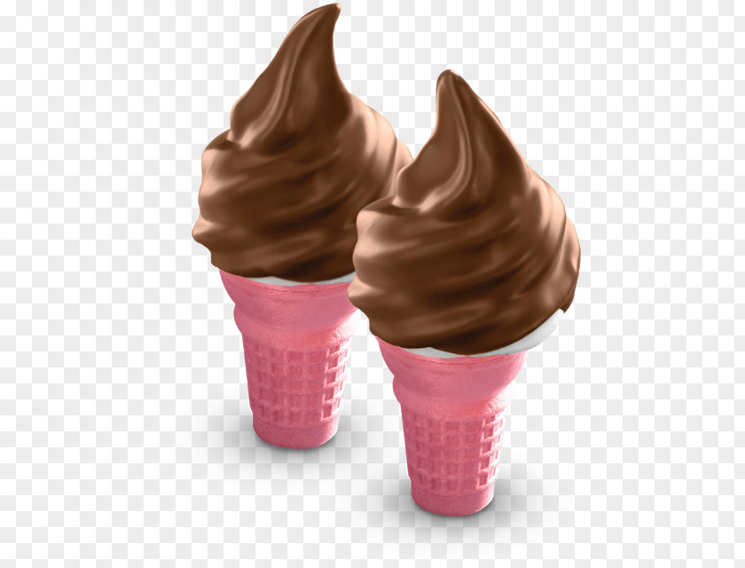 Soft Serve Chocolate Ice Cream Sundae Cones McFlurry PNG