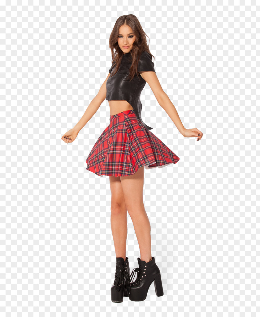 Tartan Miniskirt Kilt Dress PNG