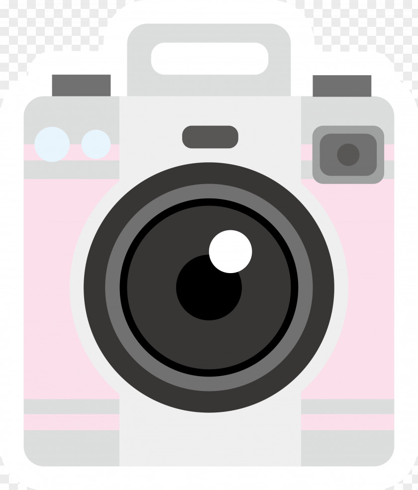 Vector Pink Simple Flat Camera Download PNG
