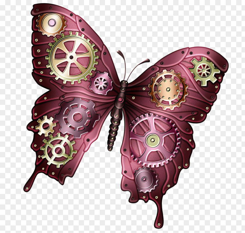 Deb Monarch Butterfly Steampunk Art Clip PNG