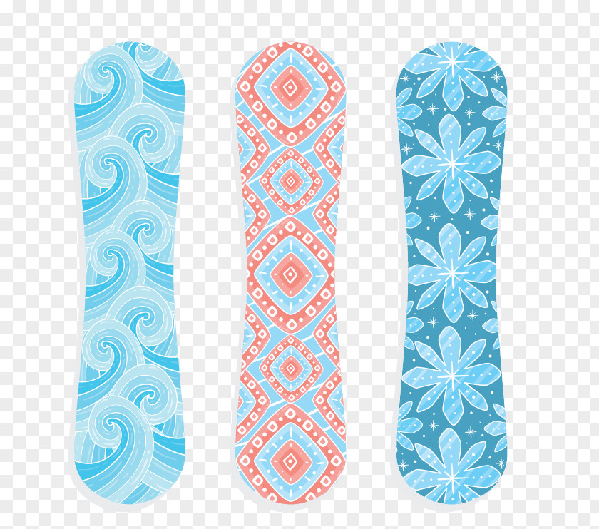 Fresh Decorative Pattern Snowboard Snowboarding Skiing PNG