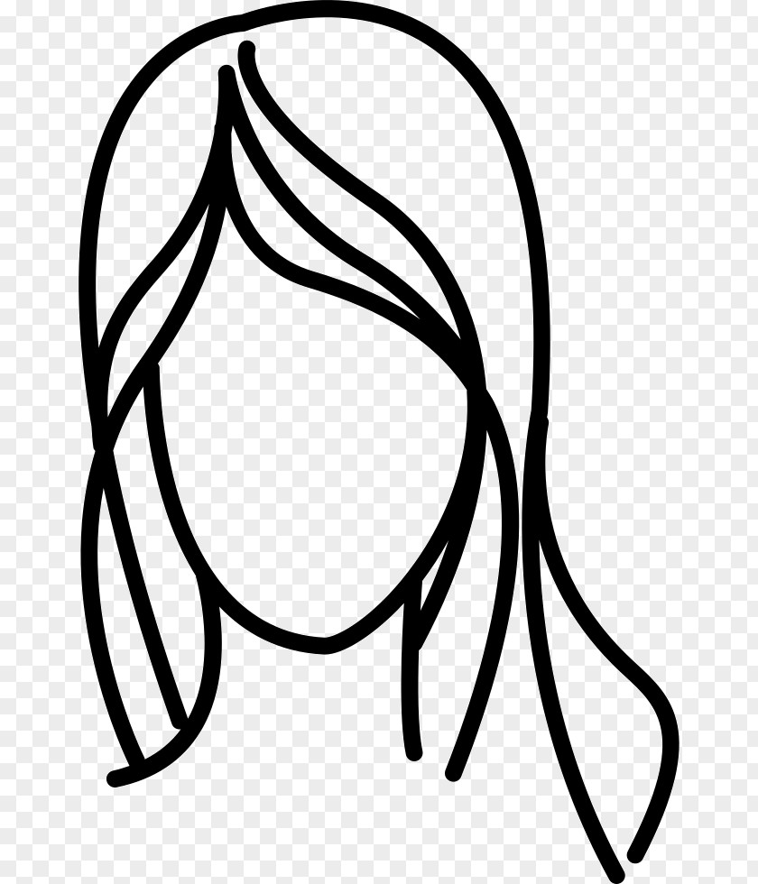Long Hair Woman Drawing PNG