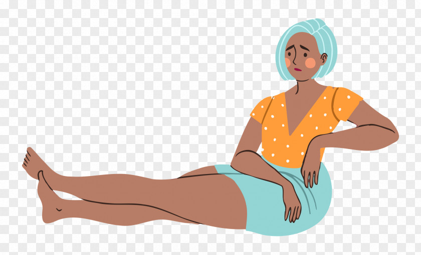 Relaxing Lady Woman PNG