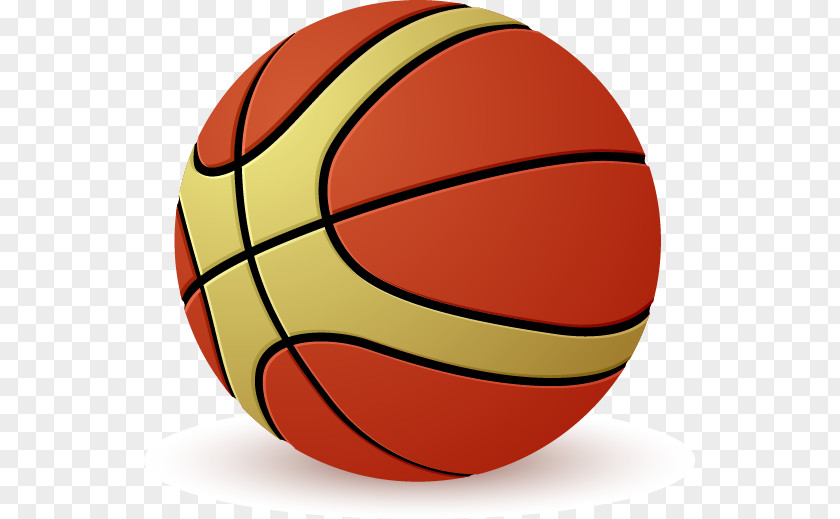 Vector Hand-painted Realistic Basketball Sport Clip Art PNG