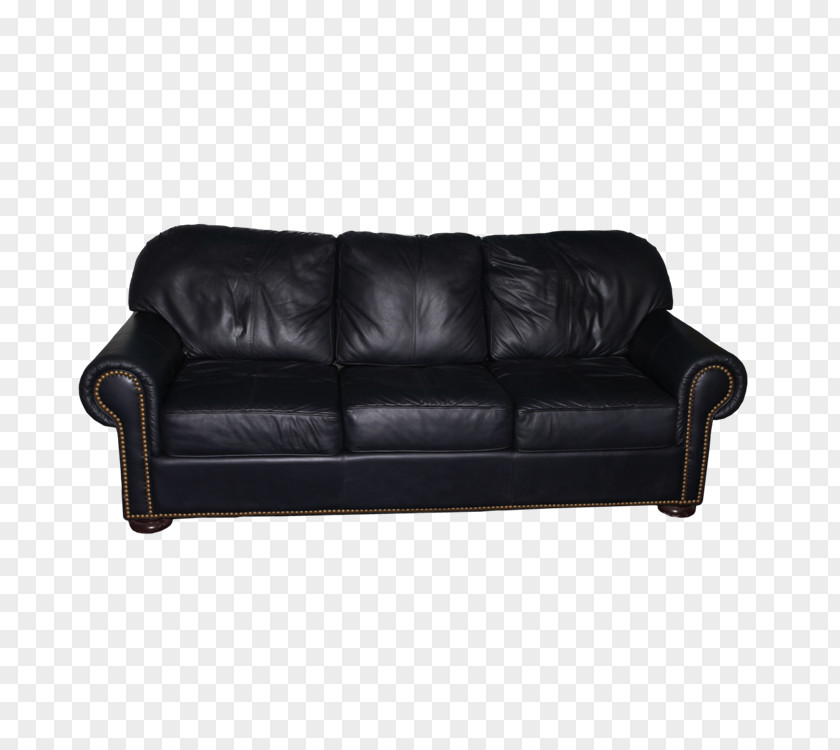 Black Sofa Loveseat Couch Furniture Chair PNG