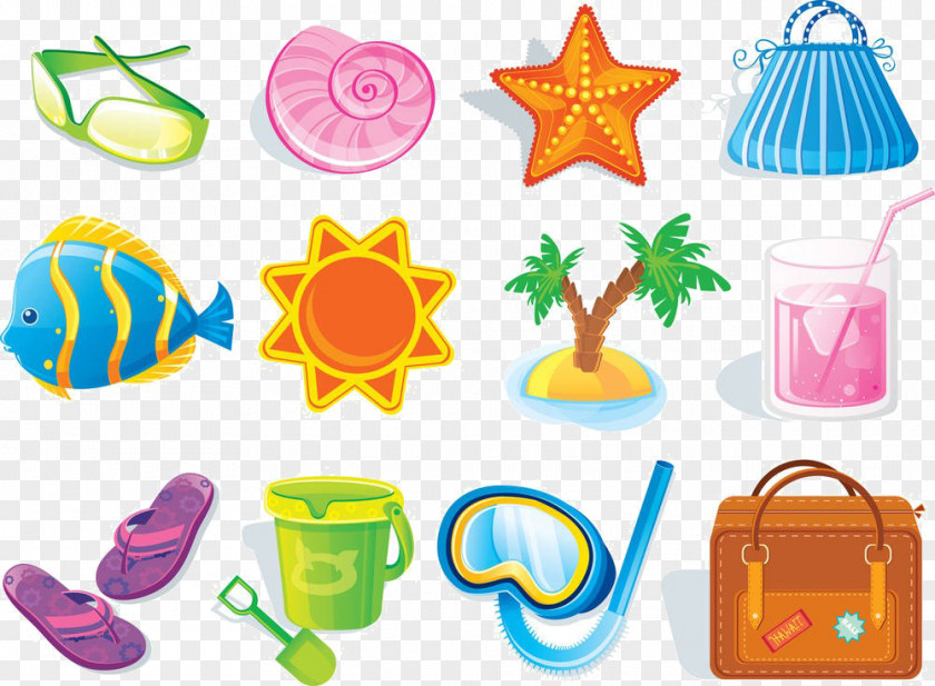 Cartoon Fish Glasses Travel Vacation Icon PNG