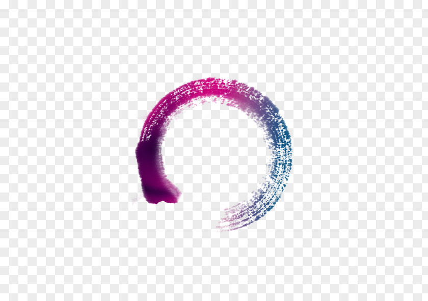 Color Ring Ink Brush Drawing PNG