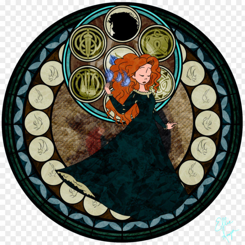 Giselle Disney Princess Patterns Merida Window Stained Glass Rapunzel PNG