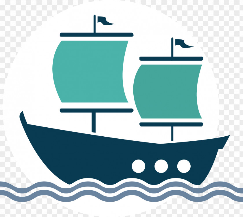 Sailing Blue Ship Clip Art PNG