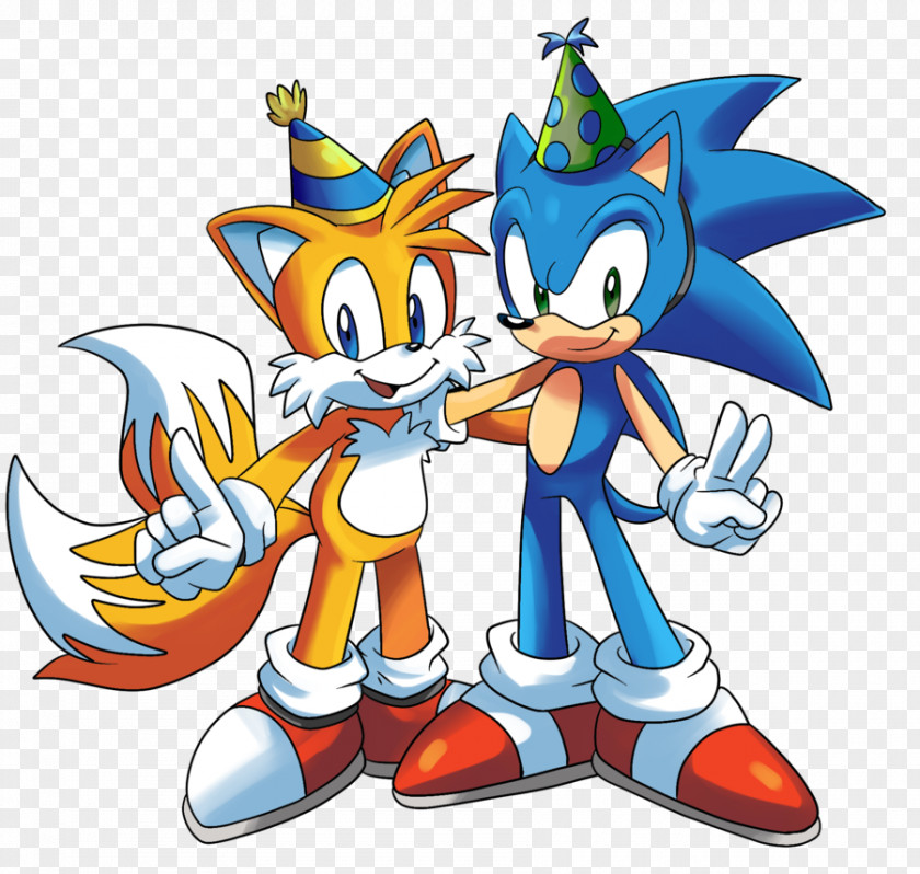 Happy New Year Sonic The Hedgehog Mania Adventure 2 Tails Knuckles Echidna PNG