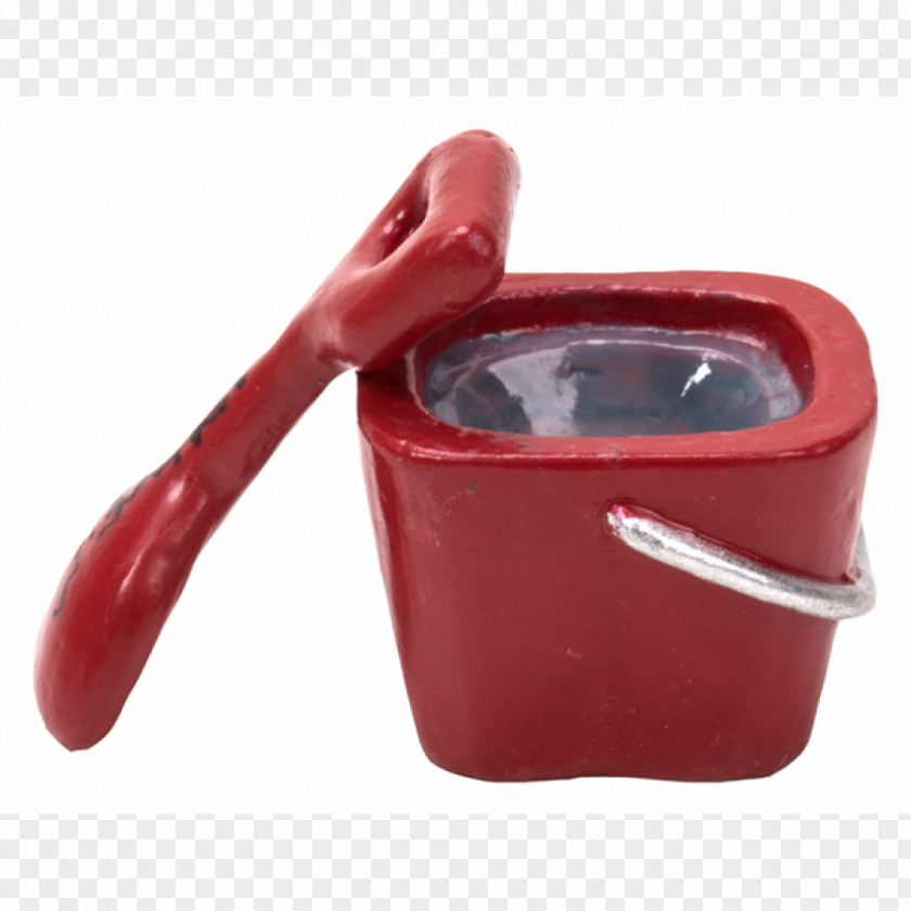 Red Bucket Garden Ornament Tool Flowerpot Spade PNG