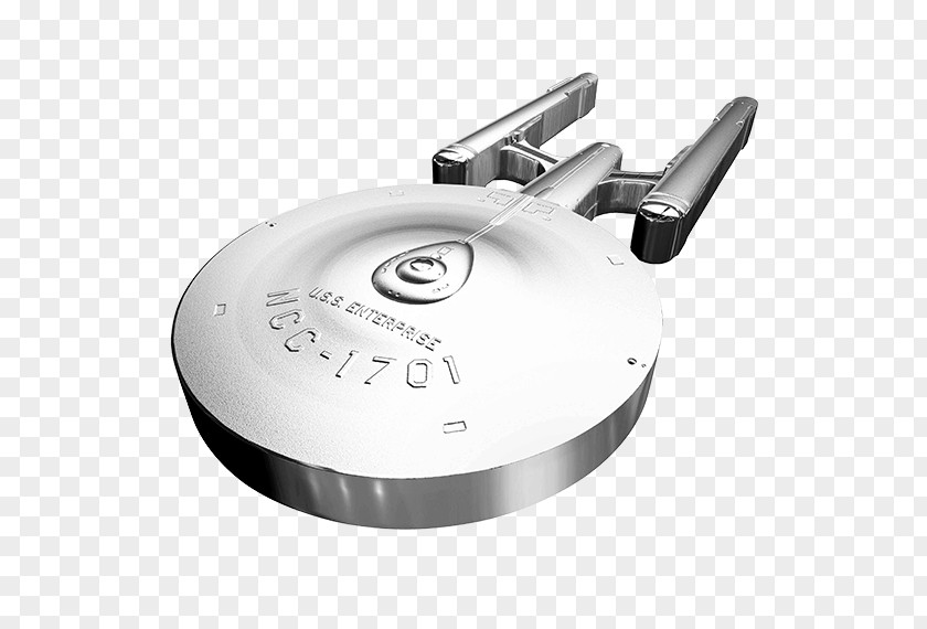 Silver Coin Star Trek Starship Enterprise USS (NCC-1701) PNG