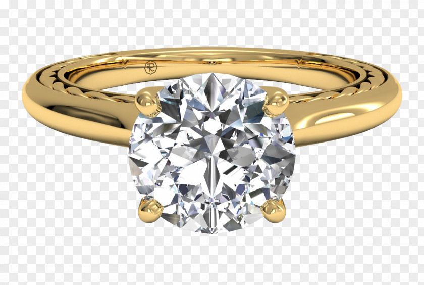 Ring Engagement Gold Jewellery Diamond PNG