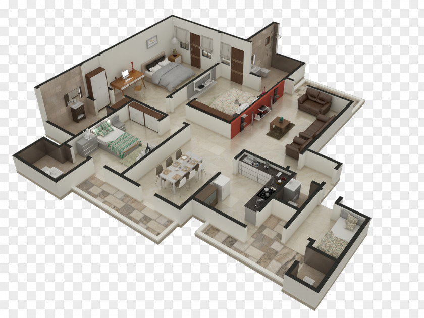 Design 3D Floor Plan Interior Services Architecture PNG