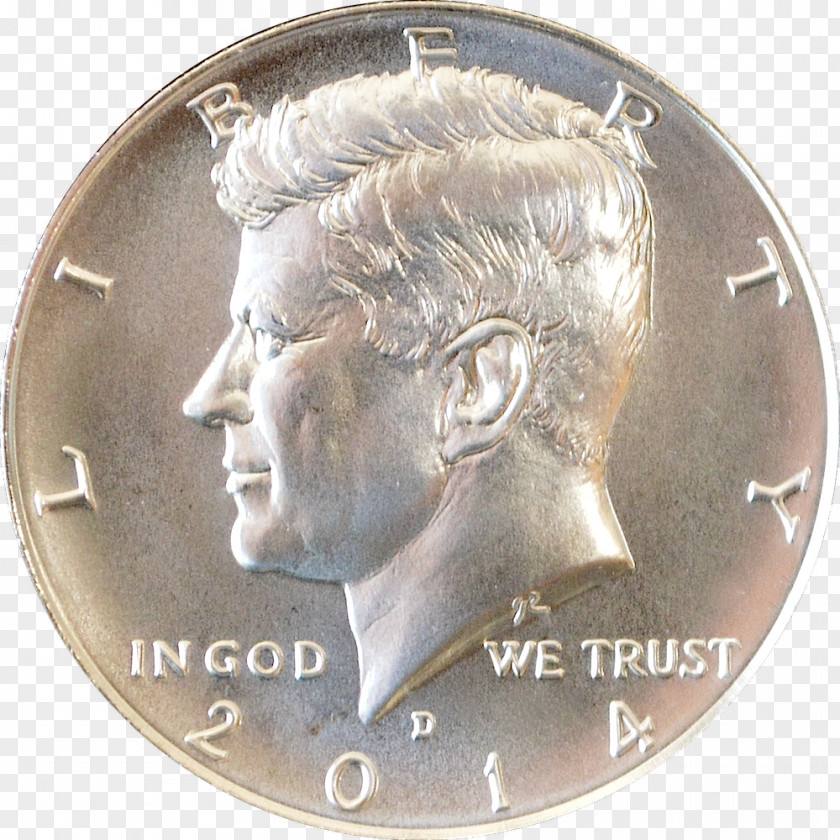 Kennedy Half Dollar Coin Silver Medal PNG