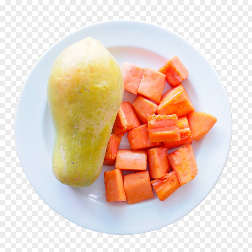 Papaya In The Plate Leaf Stock Photography Fruit Royalty-free PNG