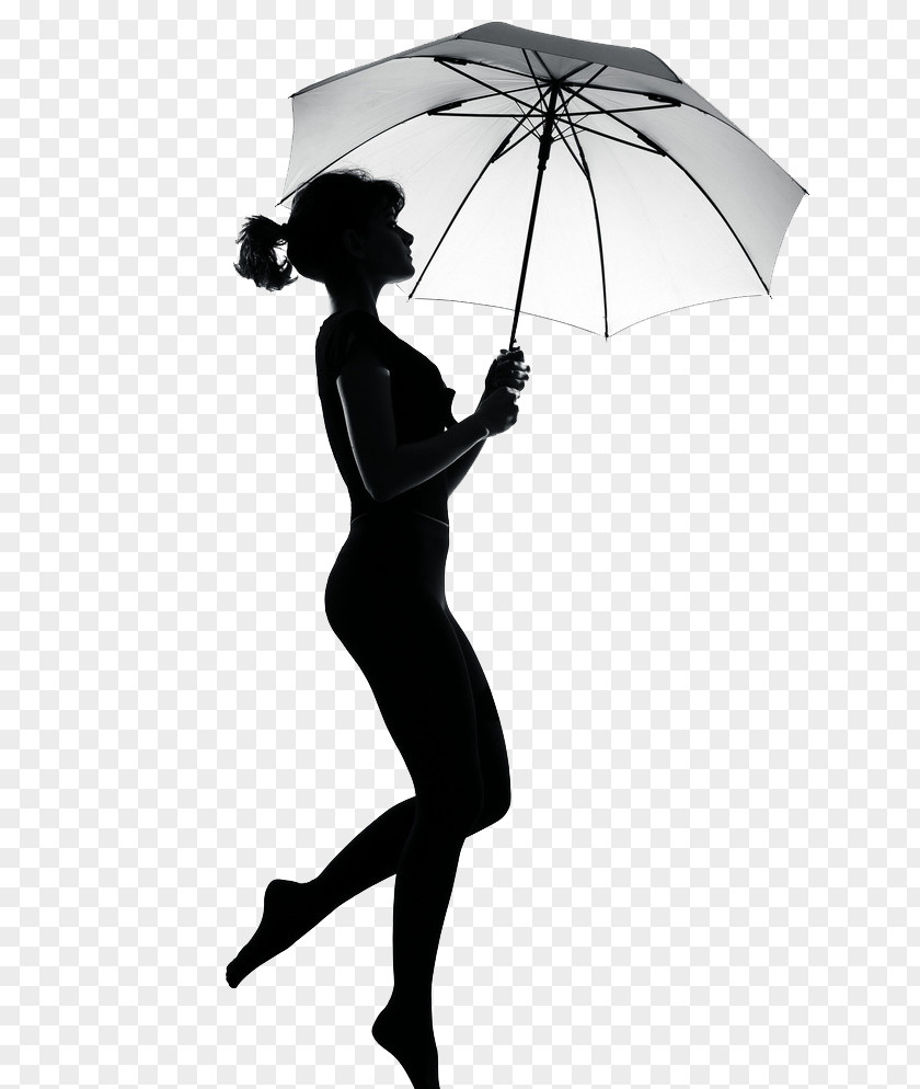 Umbrella Woman Silhouette Stock Photography Royalty-free PNG