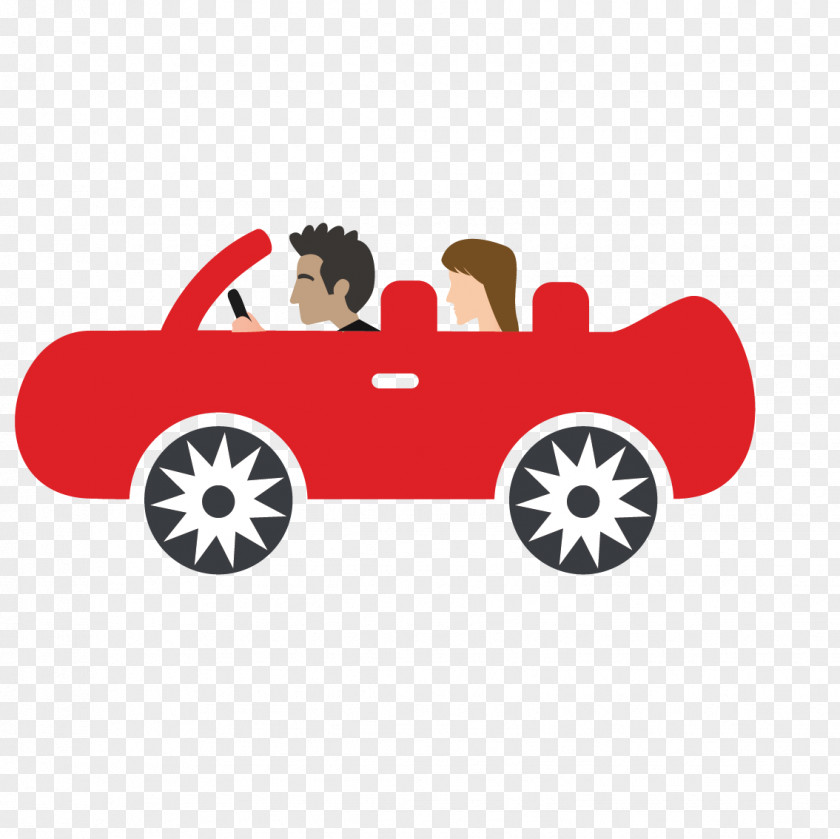 Vector Sports Car Men And Women Vehicle Adobe Illustrator PNG