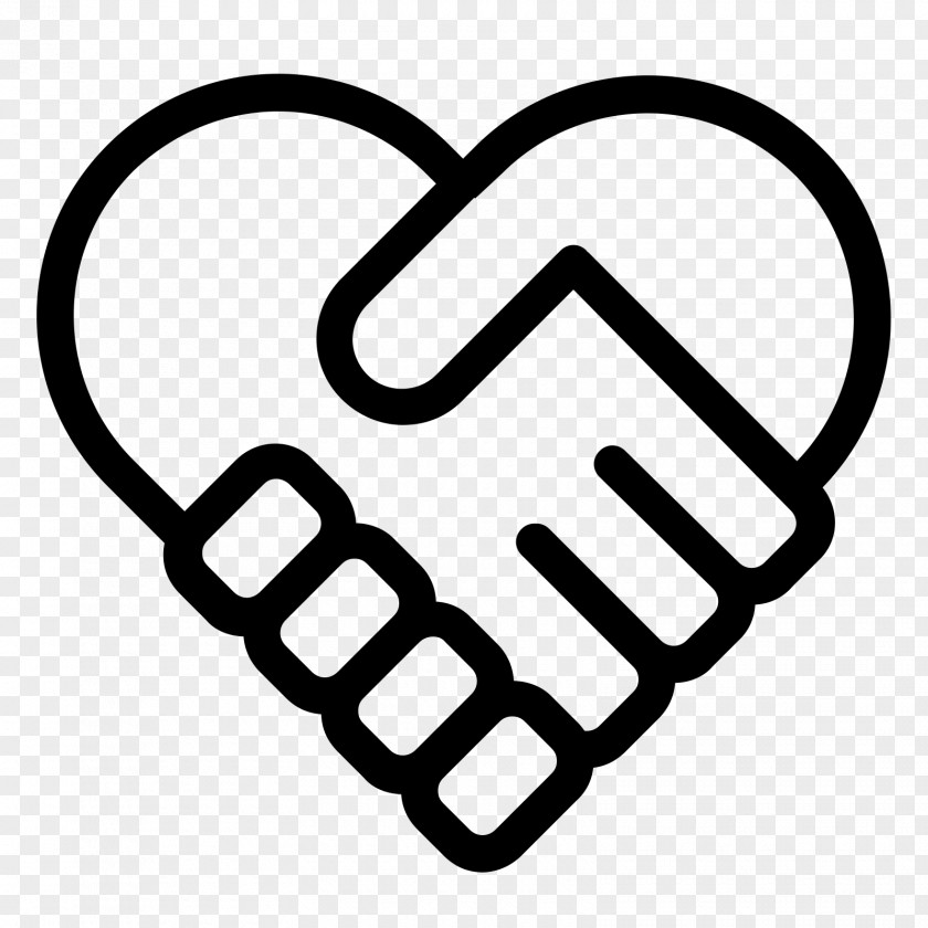 Web Heart Symbol Handshake PNG