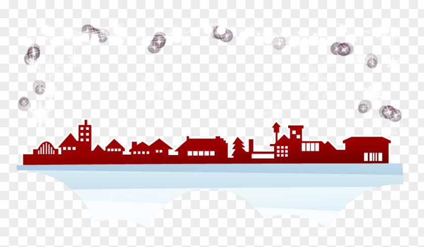 Winter House Vector Material PNG