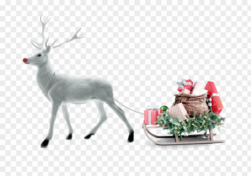 Christmas Snow Deer Rudolph Reindeer Santa Claus PNG