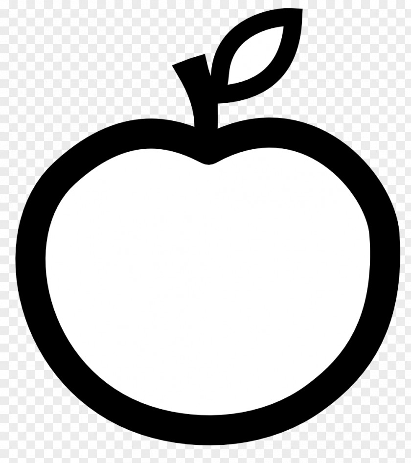 Villan Black And White Apple Clip Art PNG