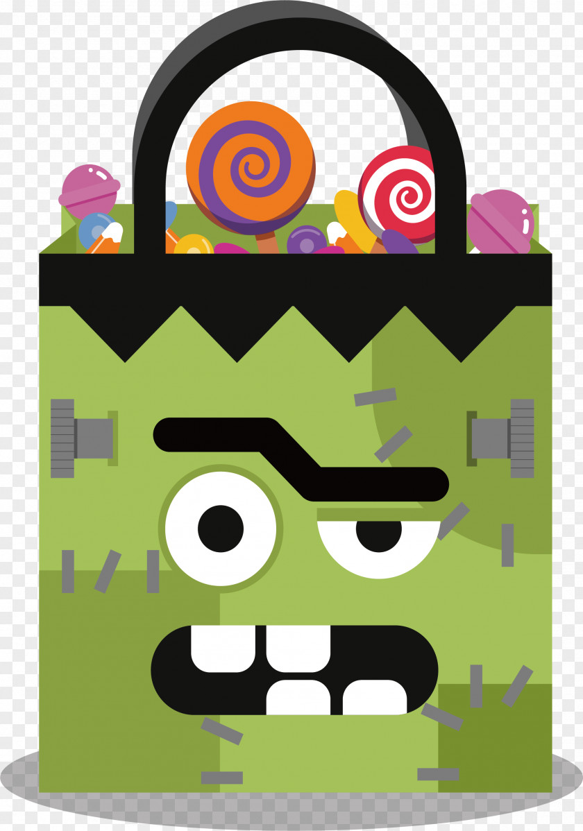 Green Monster Handbag PNG