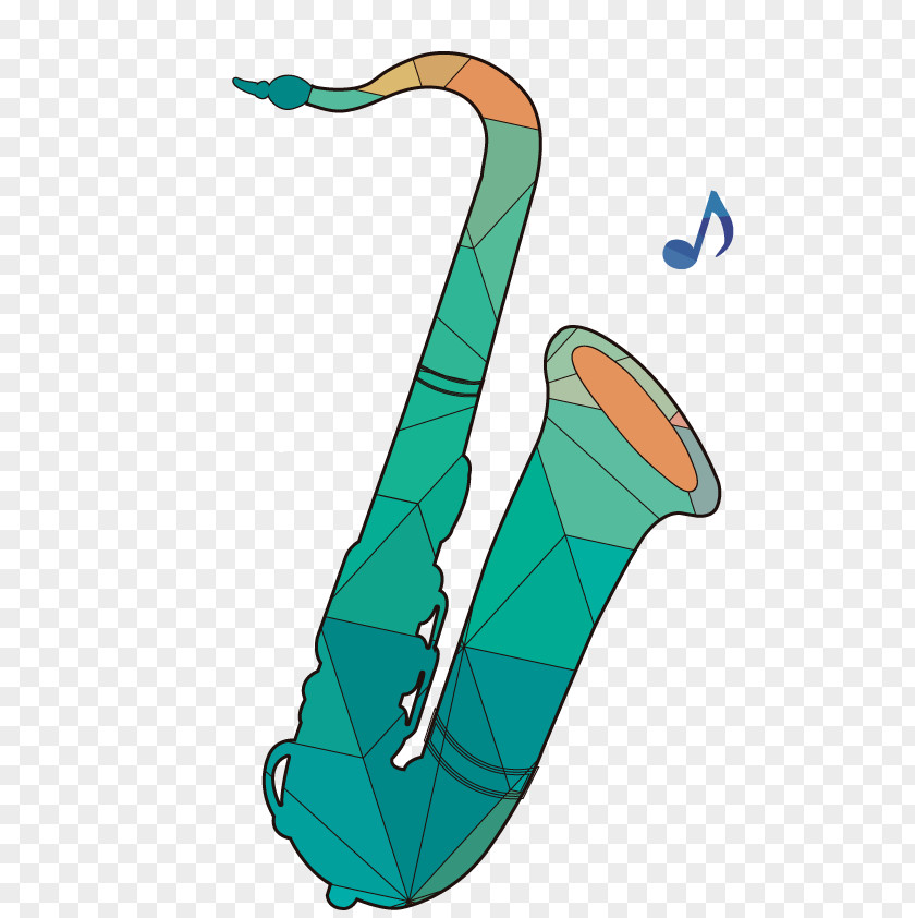 Vector Saxophone Illustration PNG
