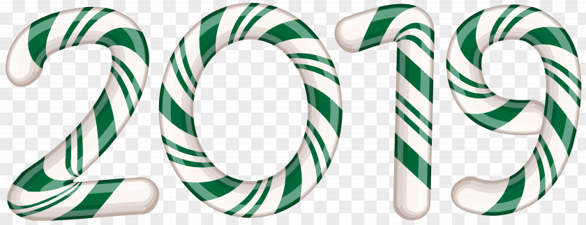 2019 Candy Cane Green Clip Art Image PNG