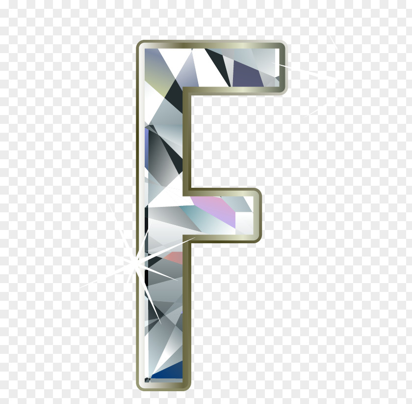 Diamond Letter F Computer File PNG