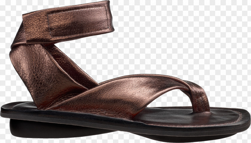 Sandal Shoe Leather Patten Copper PNG